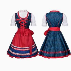 Nouvelle Robe Dirndl de l'Oktoberfest de Bavière, Tenue de Serveuse Allemande, Robe de Fille de la Bière avec Tablier, Déguisement de Cosplay pour Fête d'Halloween - Product Image 2