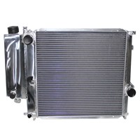 Radiateur de course en aluminium sur mesure pour système de refroidissement d'usine pour BMW E34 E36 518i 520i 525i M40 M20 M50 3 rangées de réservoir d'eau
