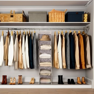 Venta directa de fábrica: Organizador de armario colgante, estanterías de tela para armario. - Product Image 3