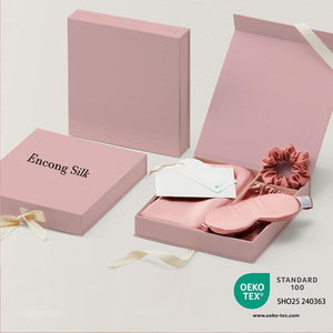 Tùy Chỉnh Lụa Thiết Lập Sang Trọng Gối Và Mặt Nạ Mắt Thiết Lập 100% Tinh Khiết Lụa Tóc Scrunchies Dâu Lụa Gối Trường Hợp Với Dây Kéo - Product Image 2