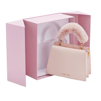 Coffret Cadeau à Double Porte pour Portefeuille et Sac à Main en Cuir de Luxe avec Impression Personnalisée