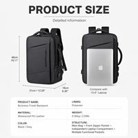 Sac à dos pour ordinateur portable professionnel, grande capacité, imperméable, pour le travail, le bureau, les voyages, avec port de charge USB et fermeture à glissière