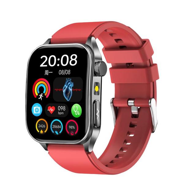 E810 Smart Watch AMOLED Touch Screen ECG Multi-Health Monitor IP68 Waterproof Alloy Case Magnetic Charging Rubber Band 11-30