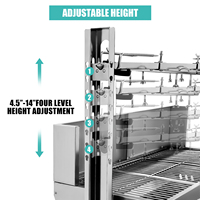 Barbecue électrique automatique en acier inoxydable avec design pliable, capacité de 60 kg pour plus de 5 personnes, rôtissoire à charbon pour porc et poulet