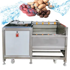 Automatic hair roller peeling cleaning machine ginger purple potato peeling machine oyster brush cleaning machine