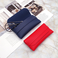 Nouvel étui à lunettes en cuir multicolore, sac à lunettes souple en PU, logo personnalisé, vente en gros, boîte de rangement pour lunettes