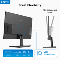 Moniteur d'ordinateur professionnel KOORUI en vente flash, 24 pouces, 120 Hz, FHD, écran LCD IPS, pour bureau et usage domestique