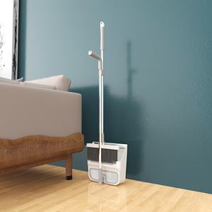 Realida, producto de limpieza, almacenamiento de puerta de <span class=keywords><strong>armario</strong></span>, juego compacto de escoba y recogedor de plástico para el hogar - Product Image 1