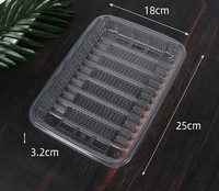 Vente en gros blister transparent Boîte d'emballage alimentaire jetable Légumes Fruits de mer Steak frais Viande PP Plastique Plateau sous vide