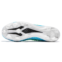 Chaussures de football unisexe à col chaussette tricoté, contrôle du ballon, tige synthétique, crampons AG à crampons longs, vente en gros, usine OEM