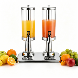 Dispensador <span class=keywords><strong>de</strong></span> Bebidas Doble Tanque Transparente para Buffet, Máquina <span class=keywords><strong>de</strong></span> Té y Jugos para Hotel, Dispensador <span class=keywords><strong>de</strong></span> <span class=keywords><strong>Cerveza</strong></span> y Bebidas Calientes para Fiestas y Restaurantes - Product Image 1