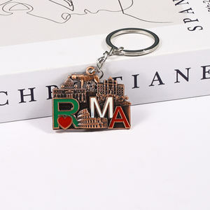 Italie Voyage Qualité Souvenir Porte-clés Clé En Métal Personnalisée avec Logo Design <span class=keywords><strong>Rome</strong></span> Porte-clés pour Cadeaux de Destination Touristique - Product Image 5