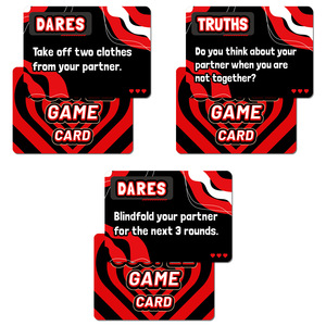 Cartes de questions et de réponses interactives pour couples, nouvelle vente chaude annuelle de la marque Pengle, 50 signaux de battement de cœur, amour, papier écologique, portable - Product Image 6