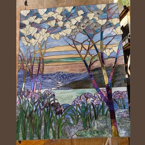 Vidrio Emplomado Clásico Chino Personalizado con Diseño de Pavo Real, Doble Acristalamiento para Panel de Ventana y Decoración de Muro Cortina - Product Image 1