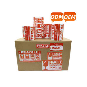 Autocollants rectangulaires fragiles en papier essentiel pour l'emballage d'objets délicats, étiquettes d'avertissement claires et solutions de transport sécurisées - Product Image 3