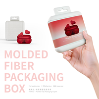 Emballage en pulpe moulée biodégradable personnalisé HTA, plateau intérieur pour écouteurs, inserts pour boîtes électroniques, emballage pour produits électroniques