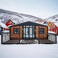 Maison mobile de luxe préfabriquée prête à l'emploi de 40 pieds ou 20 pieds, extensible, avec 2, 3, 4 ou 5 chambres, villa préfabriquée, maison portable