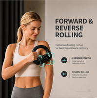 Masseur à rouleaux électrique compact et portable, 3 vitesses, rechargeable par USB, pour la récupération musculaire en profondeur, utilisation en voyage