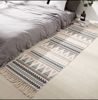 Tapis de sol à glands en coton, tapisserie de style BOHO, design personnalisé, décoration de la maison, pour le salon, 2020