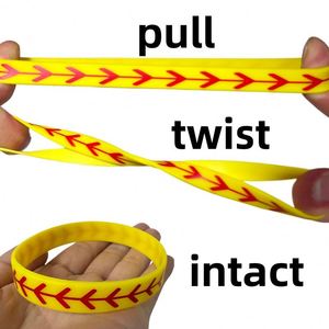 Bracelets en silicone pour le softball, pour adultes et enfants, écologiques, de qualité alimentaire, thème sportif, cadeaux promotionnels, cadeaux originaux - Product Image 5