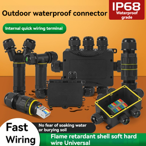 Cable de <span class=keywords><strong>caja</strong></span> de conexiones a prueba de agua, Terminal de conexión rápida, conector impermeable para exteriores IP68, conector MMCX de cobre enterrado - Product Image 2