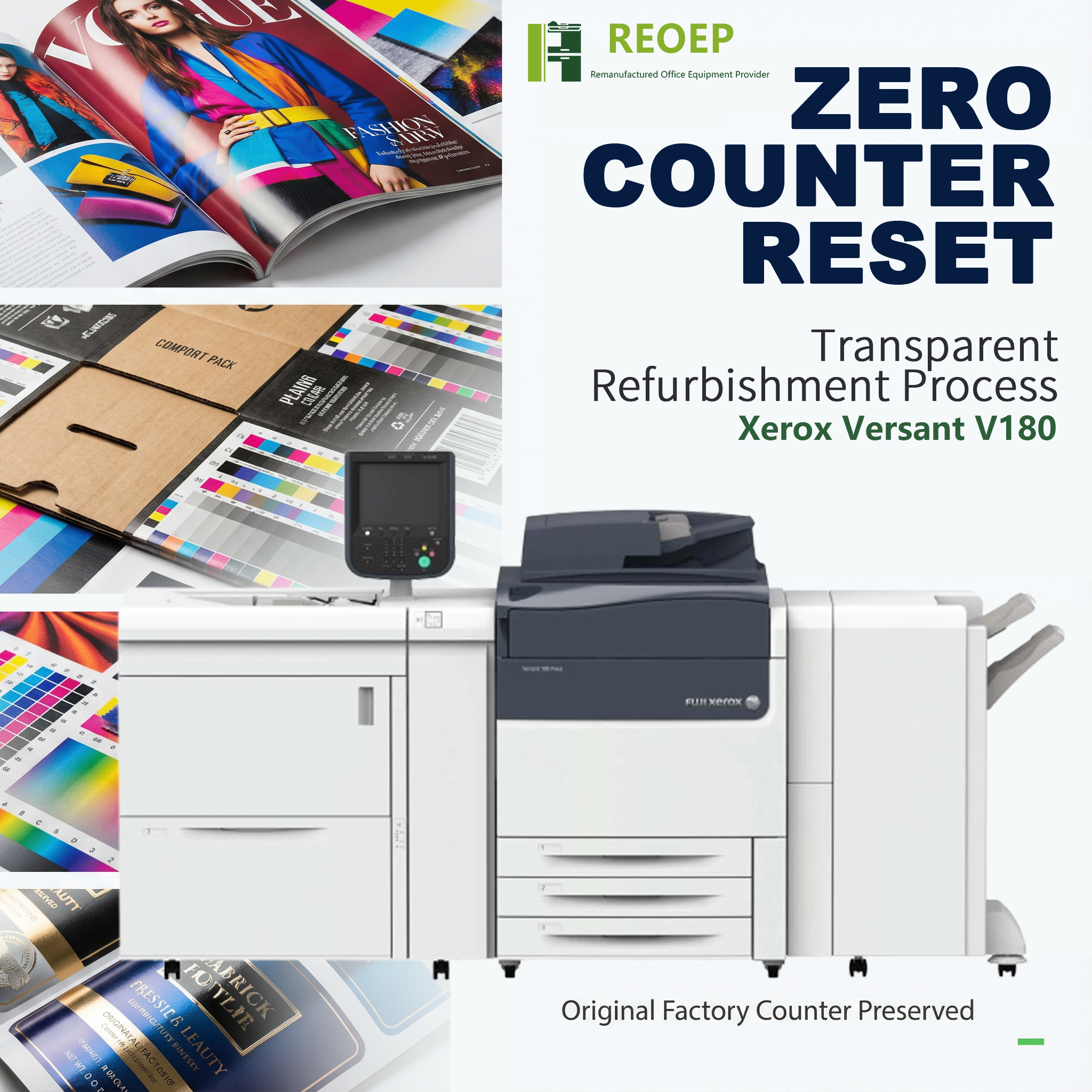 REOEP Premium Refurbished A3 Color Copier Photocopy Machine For Versant 180 Press General Use