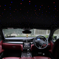 Lumière de toit de voiture ciel étoilé à fibre optique 18W RGBW LED Kit de moteur de lumière de voiture à fibre optique + 0.75mm fibre optique 500 pièces 3 mètres de longueur