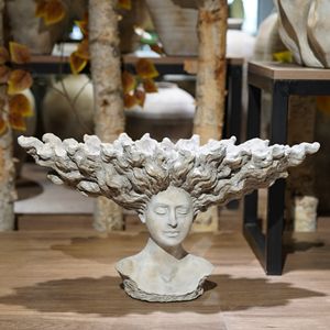 تصميم تجريدي فريد من نوعه فن نحت تمثال نصفي تمثال نصفي شخصية مشهورة منحوتة يدويًا بوليريسين نصف تمثال لديكور المنزل - Product Image 2