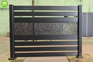 Cercas de aluminio personalizadas y modernas para piscinas, cercas de jardín con iluminación, cercas de delimitación DIY. - Product Image 5