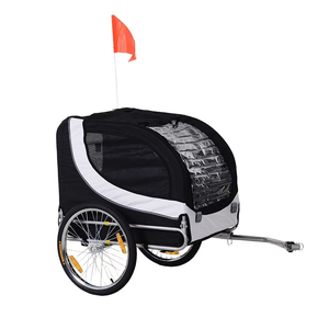 <span class=keywords><strong>Remorque</strong></span> de <span class=keywords><strong>vélo</strong></span> pliable pour chien, noir et blanc, suspension, charge utile 20 kg, 135L*59W*95Hcm - Product Image 6