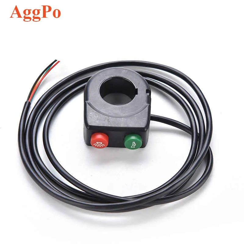 22 мм на руль мотоцикла велосипеда переключатель для е-байка модификация две функции переключателя комбинированный 2 в 1 фар Рог вкл/выкл кнопка