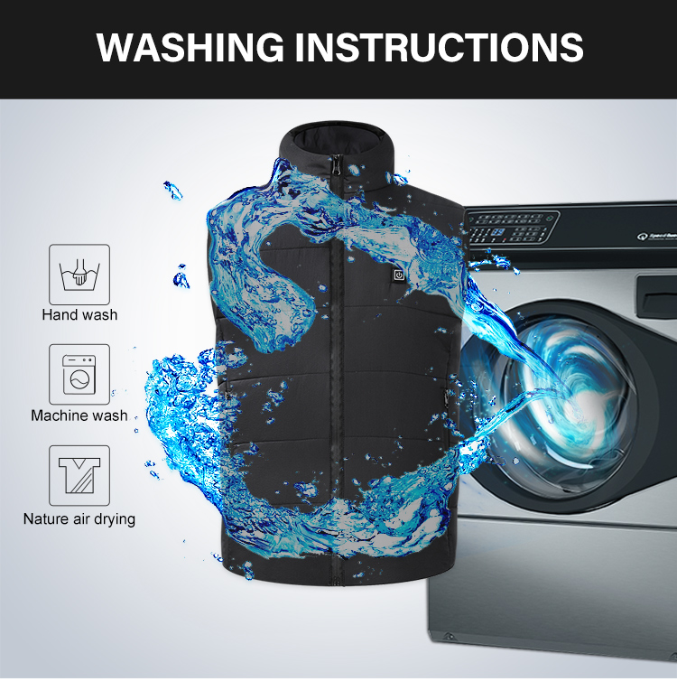 USB Rechargeable Electrical Heating vest Jacket Winter Men jacket Sleeveless Puffer Cotton Jacket Quilted vest