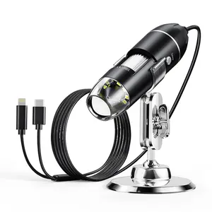 Microscope électronique Microscope numérique USB Microlong 1600X avec interface 2 en 1