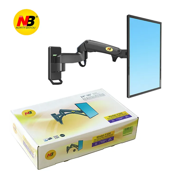 NB F300 24''-35'' 2 Arm LCD Screen Monitor Stand Bracket TV Wall Mount