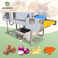 Machine de lavage et d'épluchage de fruits et légumes pour restaurants, avec élévateur, pour fraises, poivrons, feuilles, manioc et autres racines