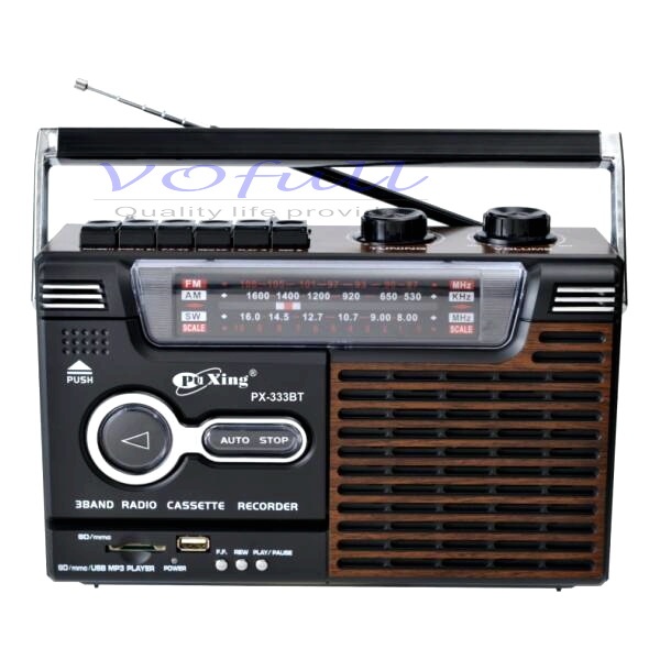 Vofull Vintage HIFI Portable Mini Radio USB FM AM SW TF Card Home Radio