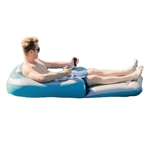 Tumbona de flotador de piscina inflable al por mayor personalizada de fábrica, balsa de hamaca de agua para piscina o lago, juguete para adultos y niños