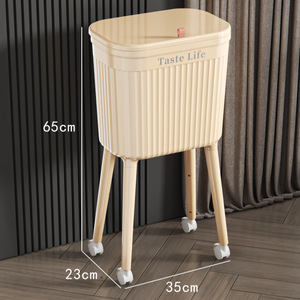 Cestino per Rifiuti Alto da Cucina con Ruote 15L, Bidone Stretto per Spazi Ristretti, Cestino Slim per Scrivania o Mobile Bagno - Product Image 5