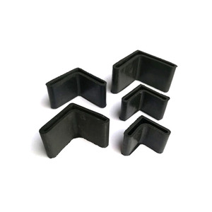 En gros 25*25mm,30*30mm,40*40mm,50*50mm,60*60mm En Caoutchouc En Forme de L Couvre Les Meubles Fer D'angle Patins <span class=keywords><strong>Noir</strong></span> - Product Image 2