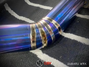 CGW-silenciador de tubo de escape de titanio para Subaru WRX <span class=keywords><strong>2</strong></span>,0 T 2014, con puntas de escape forjadas, precio de fábrica - Product Image 5