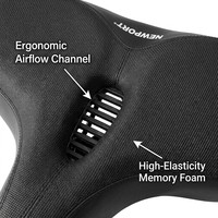 Selle de vélo durable en PU + acier laminé alvéolé, coussin super doux avec fonction chauffante pour VTT, route, triathlon et course cycliste