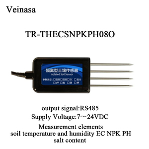 TR-THECSNPKPH08O 8 1 Capteur intelligent de haute précision intégré pour l'humidité du sol, la température, l'humidité, l'EC, le <span class=keywords><strong>pH</strong></span>, le NPK et la salinité pour l'agriculture intelligente - Product Image 2