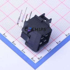 K828801WR-2x02-PTSN Automotive Connector Bent Lead Through Hole Connector 4P 5mm 2 Right Angle Insert - Product Image 1