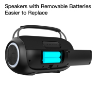 Haut-parleur Bluetooth étanche d'extérieur de haute qualité, lecteur de musique portable sans fil pour fêtes avec batterie amovible