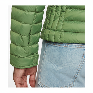 Chaqueta acolchada de lona a la moda para hombre con capucha abrigo de invierno ligero, cálido e impermeable para uso informal y al aire libre - Product Image 1