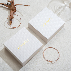 Unique Luxury Custom Logo White Cardboard Paper Jewelry Packaging <b>Box</b> for Ring <b>Earring</b> Necklace Bracelet <b>Gift</b> - Product Image 3