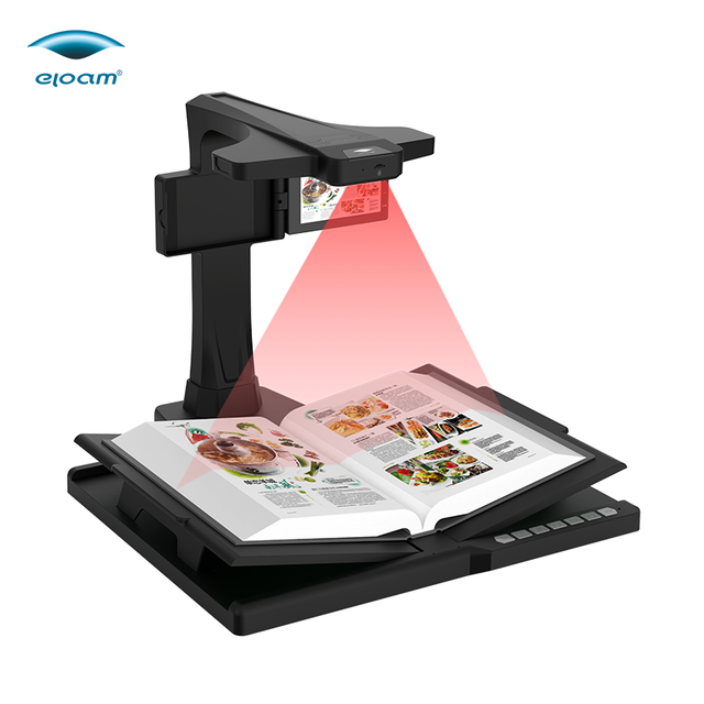 ELOAM BS3000PRO V-SHAPE Platform 28MP A3 Automatic Book Scanner with Powerful OCR Function USB Interface in Stock