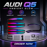 Éclairage d'ambiance pour Audi Q5 2010-2017, 64 couleurs, ABS+LED, 12V, systèmes d'éclairage dynamique, amélioration de la décoration intérieure, vente chaude