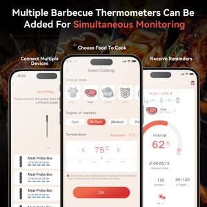 Prix de liquidation - Thermomètre numérique sans fil pour viande, thermomètre alimentaire en métal pour barbecue, cuisson, usage domestique sur <span class=keywords><strong>sucre</strong></span>, lait, eau, <span class=keywords><strong>confiture</strong></span> - Product Image 5