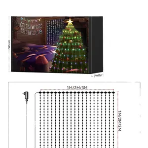 New Product DIY Christmas Fairy String Light Garland Remote Window Curtain Light With APP Remote Control for Outdoor